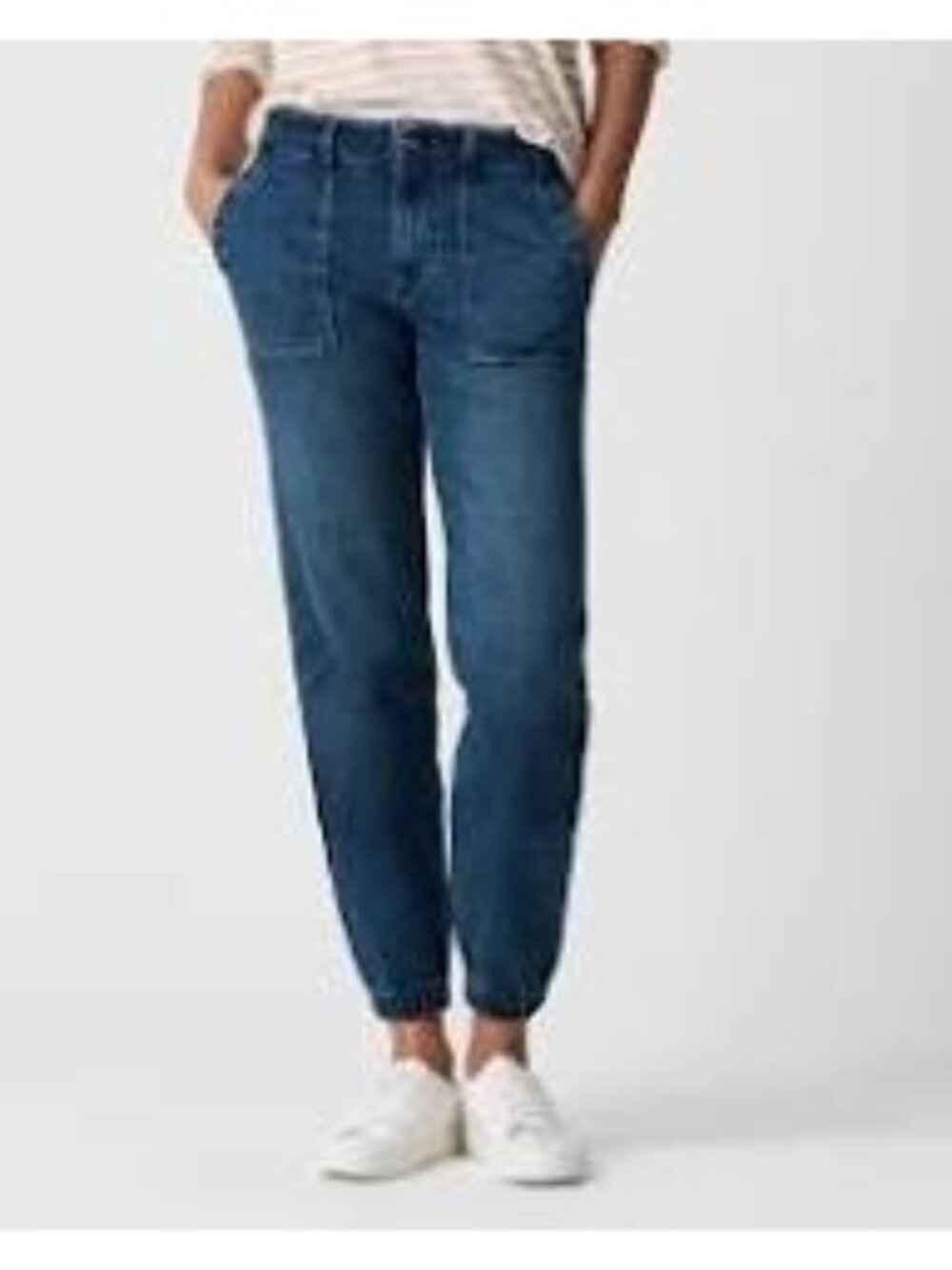 J. Crew Factory Utility Signature Med Blue Stretch+ Denim Jogger Jeans Size 30 - Picture 1 of 12